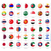 Asian National Flags Brooch Pins Pakistan Turkey India Japan Flags Badge Patriot Gift
