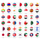 Asian National Flags Brooch Pins Pakistan Turkey India Japan Flags Badge Patriot Gift