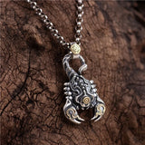 Creative Design 925 Silver Necklace for Mens Unique Design Domineering Pendant Scorpion Hip Hop Retro Charming Jewelry