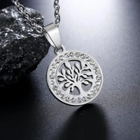 Stainless Steel OM Symbol Pendant Necklace Silver Color Pave CZ Crystal OM Yoga Long Chain Necklace Jewelry for Women Men