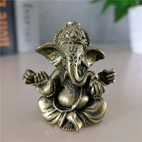 Lord Ganesha Buddha Statue Elephant God Sculptures Ganesh Figurines Man-made Jade Stone Home Garden Buddha Decoration Statues