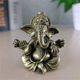 Lord Ganesha Buddha Statue Elephant God Sculptures Ganesh Figurines Man-made Jade Stone Home Garden Buddha Decoration Statues