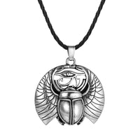 Scarab Necklace Eye of Horus Necklace Egyptian Beetle Wadjet Ancient Amulet Protection Symbolic Scarab Pendant Send Friends Gift