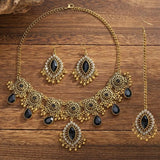 Water Drop Pendant Hollowed-out Tassel Jewelry Set Hollowed Out Ethnic Style Women Jewelry Set Vintage Exaggeration