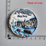 Hong Kong Refrigerator Magnets Tourism wood PVC Resin Fridge magnet Decoration Victoria Harbour Convention and Exhibition Centre