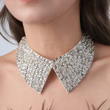 Pearl Beaded Lace Trim Collar Ribbons Women Necklace Wedding Jewelry for Clothes Dress  Beads Crystal Collar Wedding Jewelry