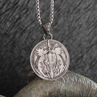 Retro Fashion Seven Angels Magic Circle Solomon's Seal Necklace Pendant Men's Lucky Amulet Jewelry