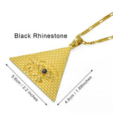Anniyo Egyptian Pyramid Pendant Necklaces for Women Men Egyptians Eye Of Horus Jewelry Egypt Eye Amulet Hieroglyphics #019306