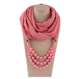 Ahmed Autumn and Winter Fashion Rhinestone Leopard Head Pendant Leopard Scarf Necklace For Women New Neckerchief Scarves Jewelry