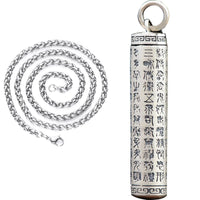 925 Thai Silver Retro faceted Pendant Simple vintage Neutral Style Can be opened Necklace Men's and Women's Party Jewelry