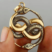 Retro Double Snake Pendant Unisex Fashion Personality Animal Snake 316L Stainless Steel Pendant Necklace Jewelry Gift Wholesale