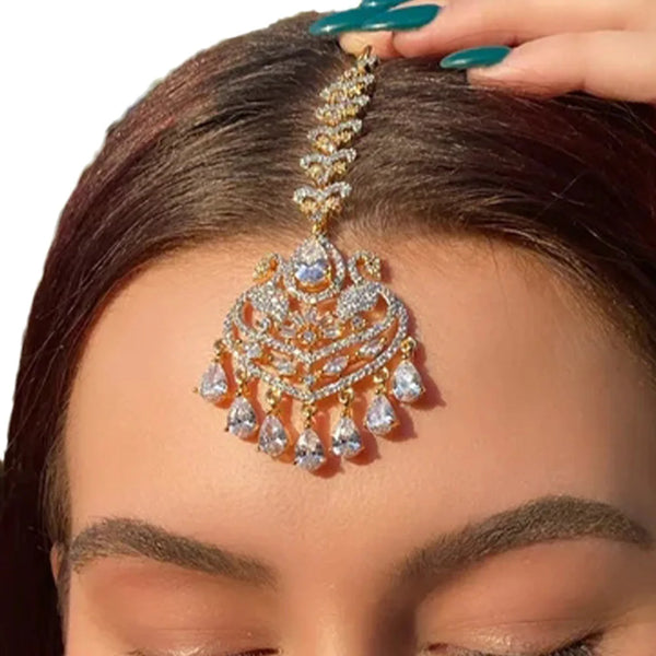 Catery Head Chain Crystal Bohemia Bride Wedding Dress Rhinestone Headpiece Halloween Christmas Prom Hair Jewelry Forehead Indian