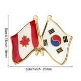 Flag Laple Pin Badge Brooch Canada friendship Ethiopia Ireland Brazil Pakistan Belgium Poland Germany Russia Philippines Finland