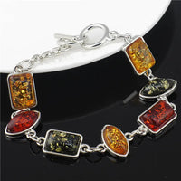 Gracious Baltic Simulated Synthetic Honey Multicolor Chic Link Bracelets & Bangles Bracelets For Women L81301