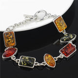 Gracious Baltic Simulated Synthetic Honey Multicolor Chic Link Bracelets & Bangles Bracelets For Women L81301