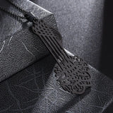 Stylish Peace Map Stainless Steel Pendant Necklace for Men Women Arabic African Jamaican Amulet Jewelry