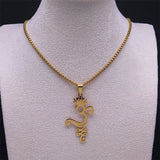 2024 new fashion all-match mysterious symbol necklace men's pendant pendant hip stainless steel men's sweater chain jewelry