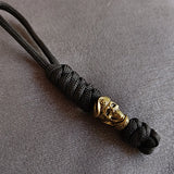 Vintage Hand-knitted Lanyard Keychain Biker helmet Pendant Paracord Rope weave Accessories Bag Hanging Handmade Car Keyring