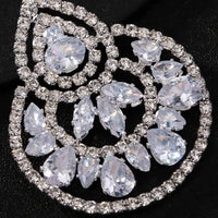 Stonefans Indian Geometric Zircon Forehead Chain Wedding Hair Jewelry Boho Accessories Hollow Crystal Headpiece Tiara for Women