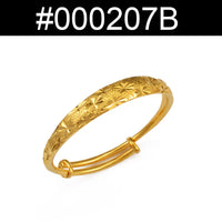Anniyo (1Piece) Push Pull Bracelet Women Girls Gold Plated Jewelry African Dubai Arab Nigeria Ethiopian Bangles #000207