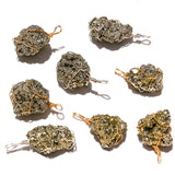 Natural Pyrite Crystal Pendant Necklace Women Men Release Anxiety Jewelry Reiki Energy Iron Rough Ore Mineral Specimen Necklaces