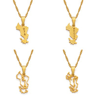 Anniyo Small Mayotte Pendant Necklaces for Women Girls Mamoudzou Mahore Jewelry #146521