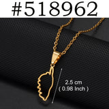2025 New Arrivals Corsica Flag Pendant Necklaces Stainless Steel for Women Girls Sardinia Ethnic Jewelry #518762