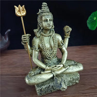 Bronze Color Shiva Statue Hindu Ganesha Vishnu Buddha Figurine Sculpture Room Office Home Decoration India God Feng Shui Crafts