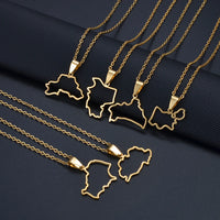 Anniyo Belarus Pendant Necklaces for Women Girls Stainless Steel Jewelry Gold Color and Silver Color #511062