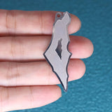 New Palestine Israel map Stainless steel accessories accessories high sense neutral fashion pendant