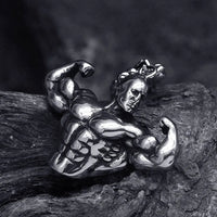 FIREBROS 2025 New Stainless Steel Vintage Gym Fitness Dumbbel Pendant Necklace Men Women Hiphop Rock Jewelry Gift Dropshipping