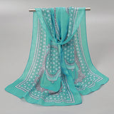 Indian Style New Chiffon Scarves Women Breathable Thin Simulation Silk Scarf Ladies Shawl And Wraps Women Printing Hijab Stole