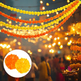 10-100pcs Marigold Flower Garland Decoration Artificial Flowers Indian Decor Diwali Pooja Day of The Dead wedding Mexican Party