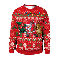 [You're My Secret]Women Autumn Winter Long Sleeve Crew Neck Pullover Tops Christmas Party Santa Claus Printed Casual Sweatshirts