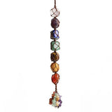 7 Chakras Crystal Hanging Ornament Mysterious Charming Car Hanging Pendant Handmade Natural Stone Ornaments