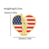 USA Flag Lapel Pin Cute Coat of Arms of United States American Map Flag National Emblem Brooch Button Badges Lapel Pins