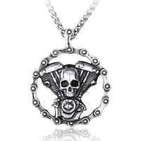 Retro Devil Mask Pendant Japanese Samurai Style Punk Pendant Necklace Men's Gothic Halloween Jewelry Gift