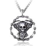 Retro Devil Mask Pendant Japanese Samurai Style Punk Pendant Necklace Men's Gothic Halloween Jewelry Gift