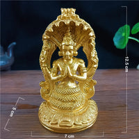 Bronze Color Vishnu Statue Hindu Ganesha Shiva Buddha Figurine Sculpture Room Office Home Decoration India God Feng Shui Crafts