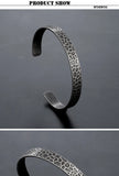 European and American Minimalist Concave Point Bracelet Men Women's Retro Versatile Stainless Steel Couple Opening Trend Bangle