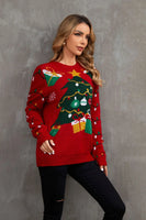 2025New Sweater Christmas Gift Sweater European and American Autumn and Winter Lazy Style Pullover Knitted Sweater