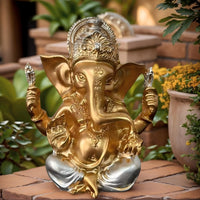 1 Piece of Exquisite Indian Elephant God Jialash Golden Statue Ornaments, Praying for Blessings and Auspicious Home Goodies, Unified Indian Art Style Decoration