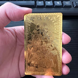 Elegant Golden Foil God of Wealth Card - Luxurious Amulet for Prosperity & Good Fortune, Ideal New Year Gift for Friends &Family