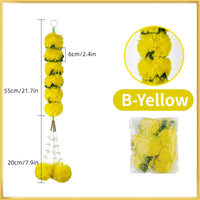 5-50 PCS Marigold Garland Wedding Diwali Decoration Day of the Dead Faux Garlands Wedding Garlands Indian Decor for Prayer Fest