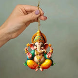 Ganesha Versatile Pendant Keychain,Eastern Elements 2D Flat Acrylic Ornament,Hanging Decoration for Car,Bags,Festive,Party,Gift