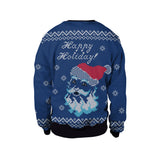 [You're My Secret]Women Autumn Winter Long Sleeve Crew Neck Pullover Tops Christmas Party Santa Claus Printed Casual Sweatshirts