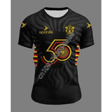 MOTO-Autumn/Winter New Men's Fashion 3D Printed Leones Negros 2024-25 Pre Match Shirt Sports T-shirt Loose Sports Short Sleeve