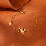 Fashion 2-letter Cross Stainless Steel Chain Ankle Anklets Golden Waterproof Jewelry Beach Vacation Accessories Birthday Gifts