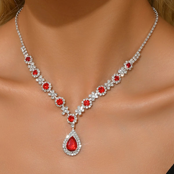 Ladies' fashionable and trendy design, water droplet necklace, jewelry suitable for dates, parties, holidays, gifts