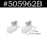 Venezuela,Afghanistan,Lebanon Cedar,Madagascar,India Punjab,Trinidad and Tobago Stud Earrings Stainless Steel Jewelry #505621
